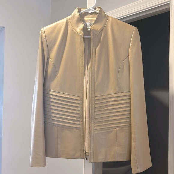 St. John Jackets & Blazers - St John Sport leather jacket by Marie Gray